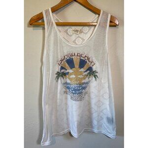 Denim & Supply Ralph Lauren Racerback Tank Top Boho Lace Beach Womens Large